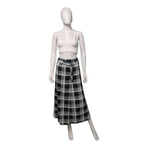 Anna Cai Wrap Style Skirt Black/White S